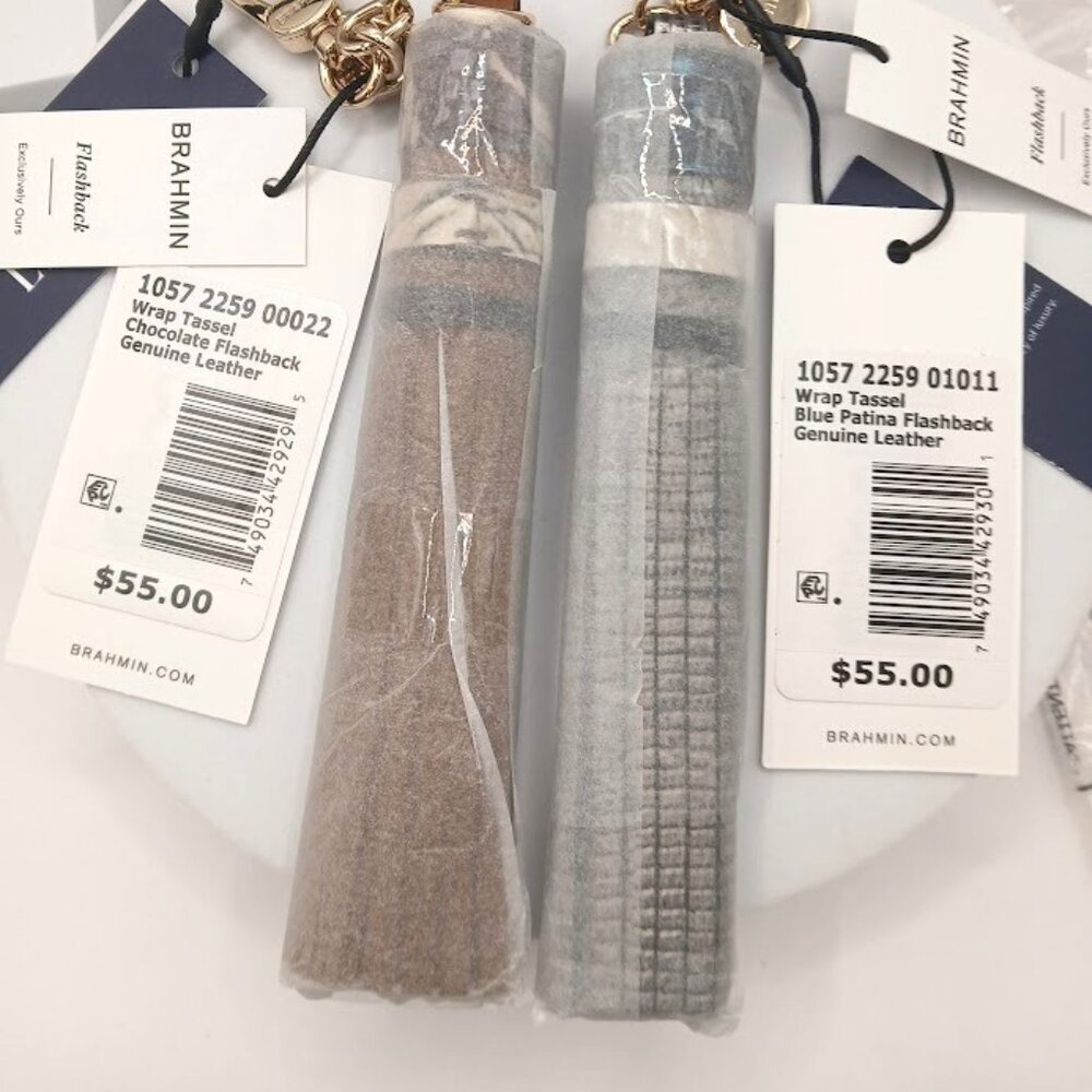 Set of 2 Brahmin Flashback Wrap Chuncky Tassels NWT